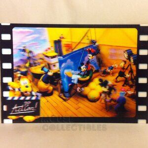 Tokyo Disneyland Lenticular Postcard Disney Sea Plane Crazy Mickey and Minnie